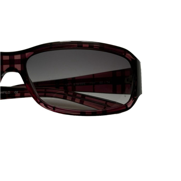 Pristine Vintage Burberry Shield Sunglasses in Burgundy Tortoiseshell Acetate - Picture 6 of 11